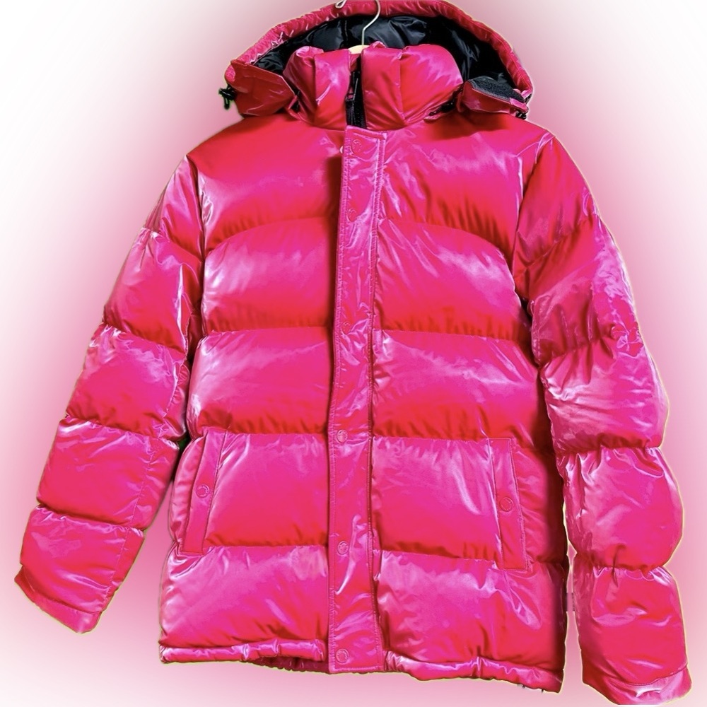 Aritzia Super Puff Red French ripstop cropped premium down puffer jacket small